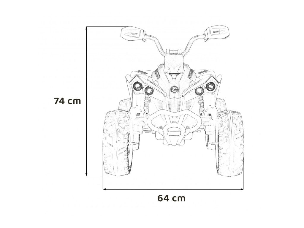 Red 24V Premium Edition Can-Am Renegade 4WD Ride-On Quad ATV for Kids