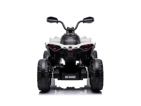 White 24V Premium Edition Can-Am Renegade 4WD Ride-On Quad ATV for Kids