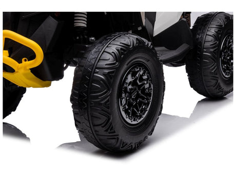White 24V Premium Edition Can-Am Renegade 4WD Ride-On Quad ATV for Kids