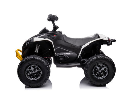 White 24V Premium Edition Can-Am Renegade 4WD Ride-On Quad ATV for Kids