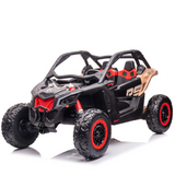 Black 2x24V/4WD Official Can-Am Maverick Ride on Buggy, LX Performance