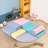 Soft Climb and Crawl Foam Playset 6 in 1, Soft Play Equipment Climb and Crawl Playground for Kids,Kids Crawling and Climbing Indoor Active Play Structure