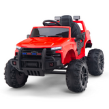 Red 24V Chevrolet Silverado Kids Licensed 1 Seater Ride On Lifted Truck with Remote