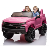 Pink 24V/4WD Premium Chevrolet Silverado Kids Licensed 2 Seater Ride On Truck with RC