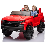 Red 24V/4WD Premium Chevrolet Silverado Kids Licensed 2 Seater Ride On Truck with RC