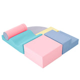 Soft Climb and Crawl Foam Playset 6 in 1, Soft Play Equipment Climb and Crawl Playground for Kids,Kids Crawling and Climbing Indoor Active Play Structure