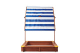 Kids Sandbox with Cover, 46' Wooden Sand Box w/Adjustable Canopy, Large Outdoor Cedar Sandpit for Backyard Play