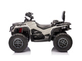Grey 24V Premium Edition Can-Am Outlander 4WD Ride-On Quad ATV for 2 Kids