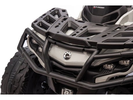 Grey 24V Premium Edition Can-Am Outlander 4WD Ride-On Quad ATV for 2 Kids
