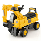 Toddlers CAT Excavator Foot-To-Floor Ride-On with Adjustable Bucket, Storage