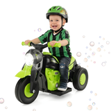 6V Kids Bubble Maker Ride-On Motorcycle with LED Light, Music