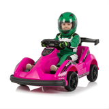 Pink 6V Kids Electric Ride-On Go Kart with Remote Control, Music & Safety Belt