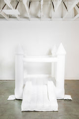 Mini Ava - White Bounce House with Cone Tops
