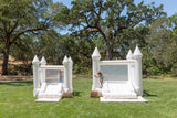 Mini Ava - White Bounce House with Cone Tops