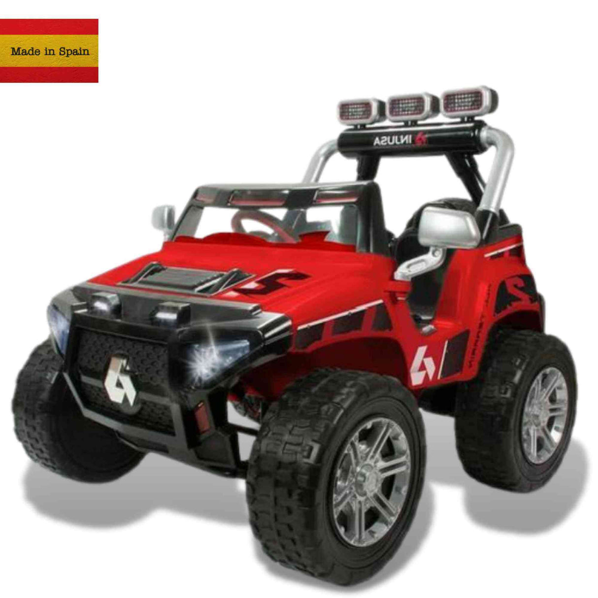 INJUSA Lifted Progressive 2 Seater 24V Monster Truck for Kids, Rubber Wheels (NO REMOTE CONTROL!)