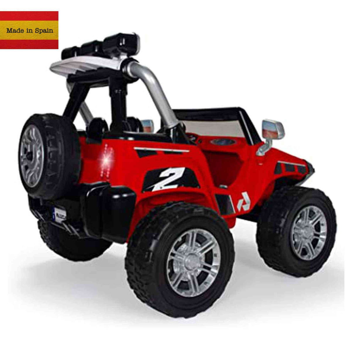 INJUSA Lifted Progressive 2 Seater 24V Monster Truck for Kids, Rubber Wheels (NO REMOTE CONTROL!)