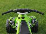 Green INJUSA Official 12V Kawasaki Ride On Quad/ATV for Kids