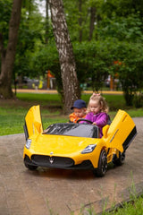 Yellow 24V /105W Maserati MC20 Premium XXL Edition, 2-Seater Ride on Car