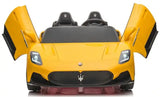 Experience Luxury: Yellow XXL 24V /105W Maserati MC20 | Premium 2-Seater with RC, Leather Seats & Rubber Tires