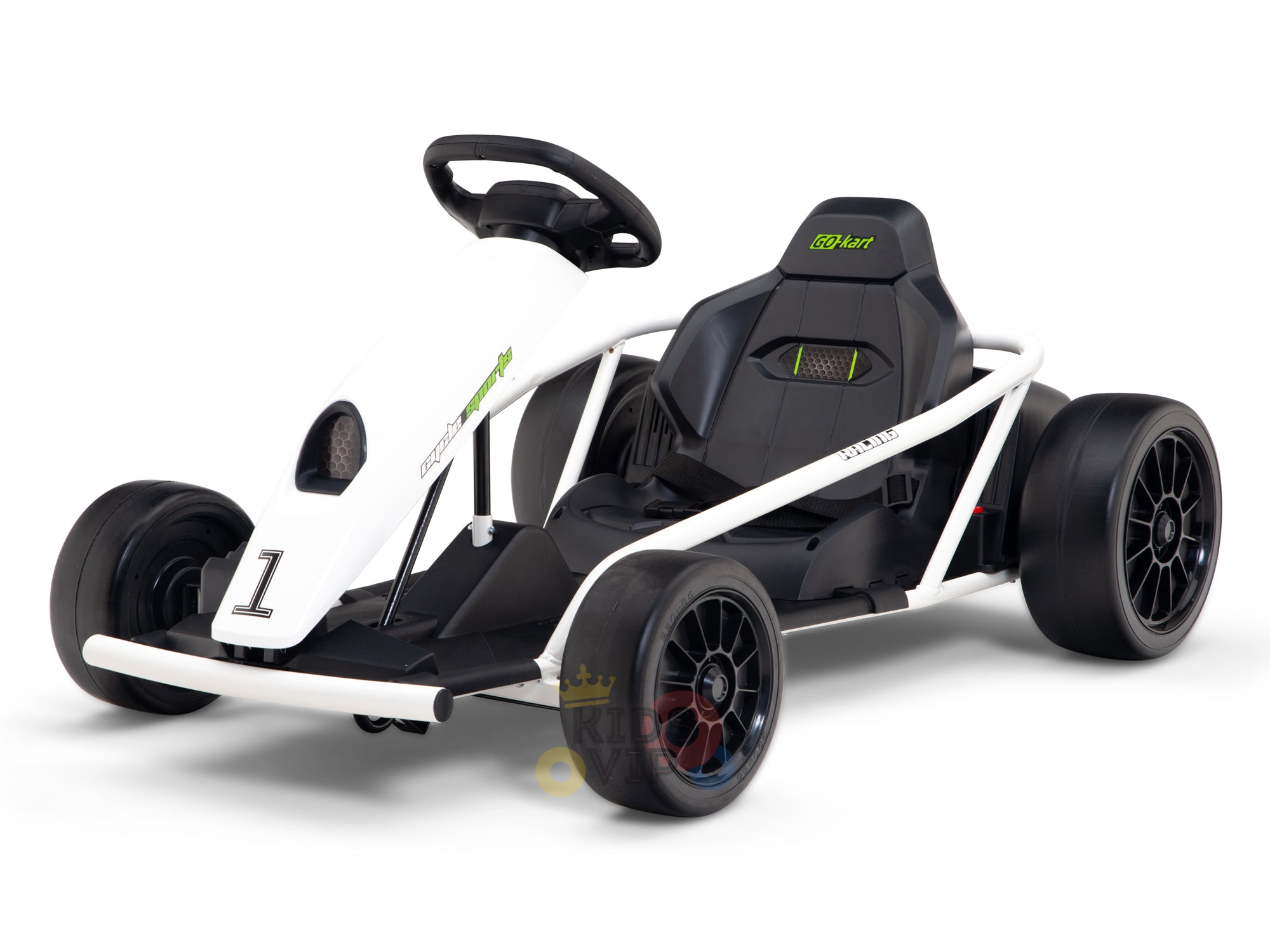 White 24V Sport Challenger Drifting Go Kart | KidsVIPOnline