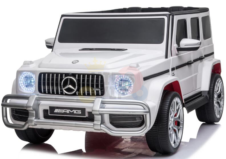 White 24V/4x4 Official Mercedes Benz G63 Ride On Car with RC