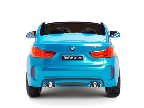 Blue 12V XL 2-Seater Limited Edition Licensed BMW X6 Ride-On Car with EVA Wheels, Music, RC