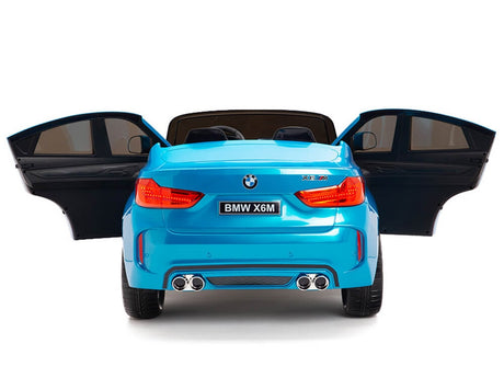 Blue 12V XL 2-Seater Limited Edition Licensed BMW X6 Ride-On Car with EVA Wheels, Music, RC