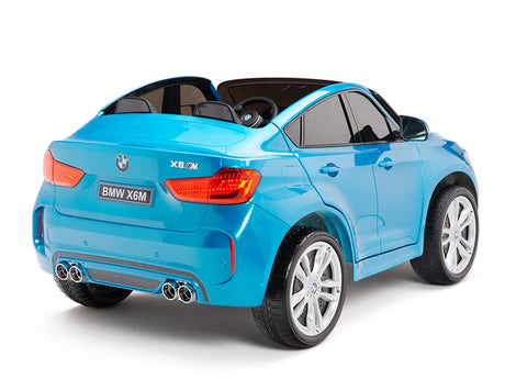 Blue 12V XL 2-Seater Limited Edition Licensed BMW X6 Ride-On Car with EVA Wheels, Music, RC