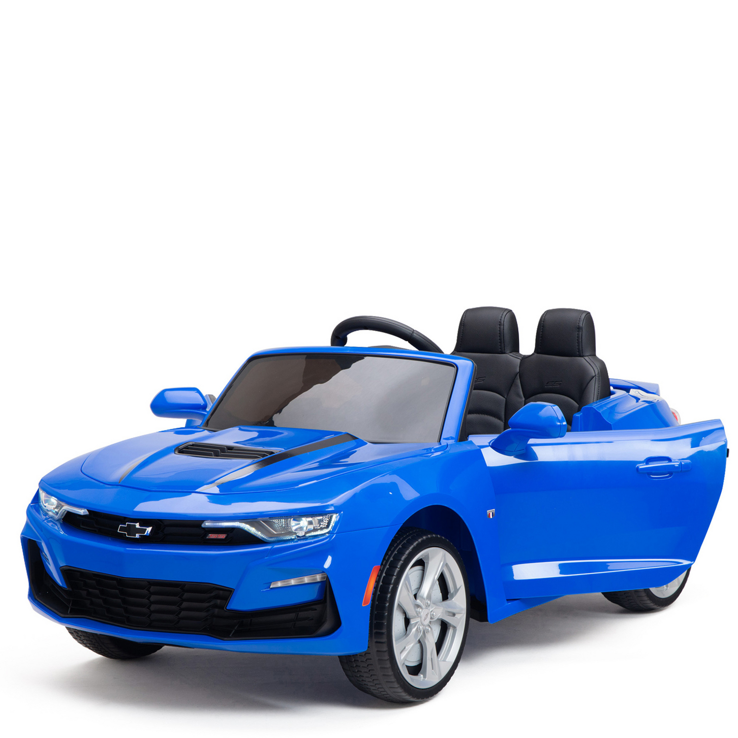 Blue 12V Official Sport Chevrolet Camaro Kids and Toddlers Ride on Car
