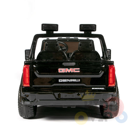 kidsvip gmc sierra kids ride on car 12v rubber wheels leather seat 2 seater red white black blue pink 28