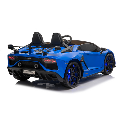 Blue 24V 24V Lamborghini Aventador SVJ Ultimate Kids' Ride-On Drifting Car