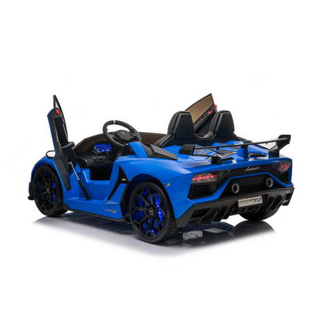 Blue 24V 24V Lamborghini Aventador SVJ Ultimate Kids' Ride-On Drifting Car