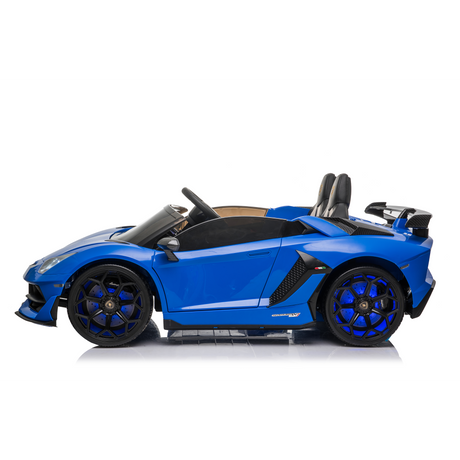 Blue 24V 24V Lamborghini Aventador SVJ Ultimate Kids' Ride-On Drifting Car