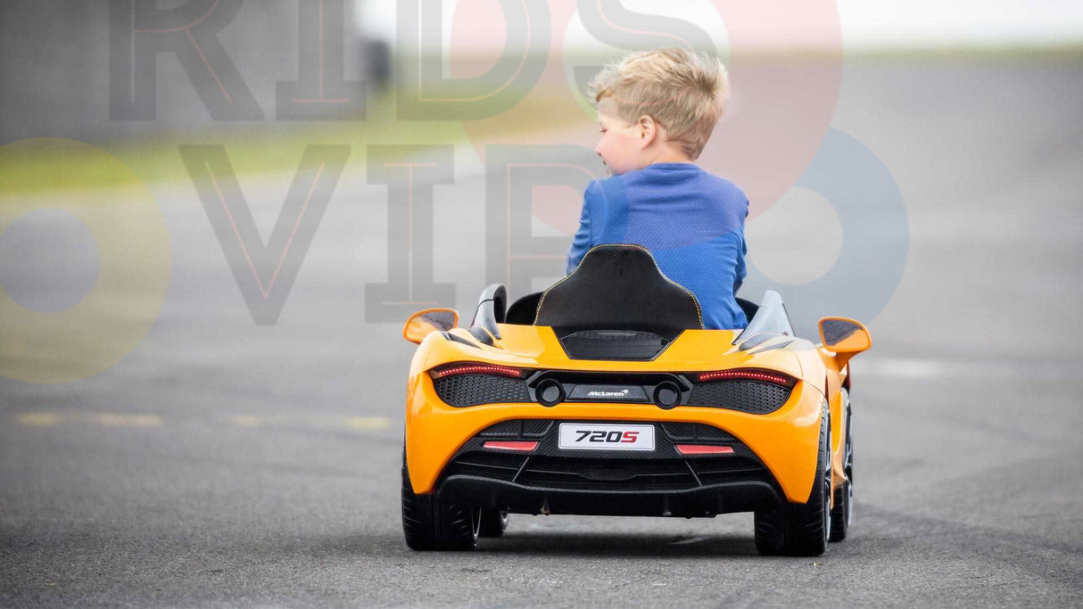 kidsvip mclaren 720s kids toddlers ride on car sport powered 12v rubber wheels leather seat rc white 92