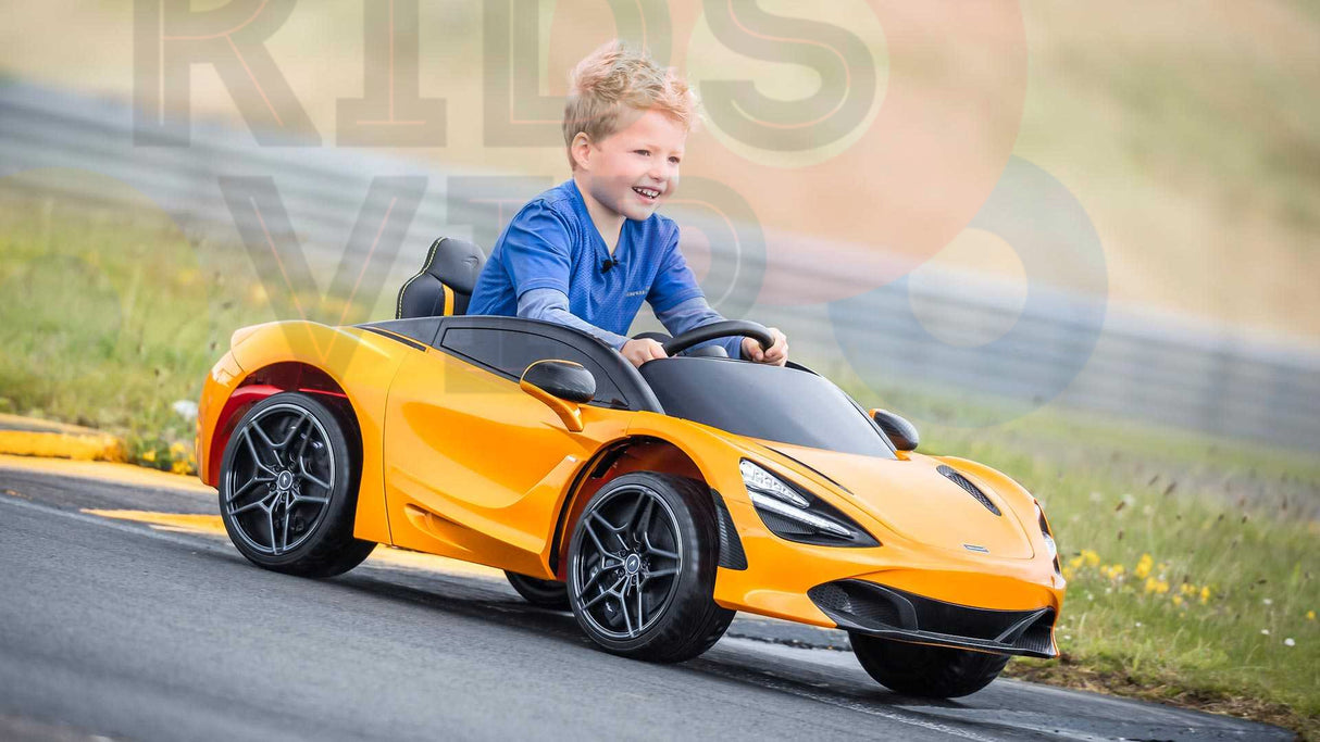 kidsvip mclaren 720s kids toddlers ride on car sport powered 12v rubber wheels leather seat rc white 96