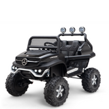 Black 12V/4X4 Official Mercedes Unimog Junior Ride On UTV, Remote Control