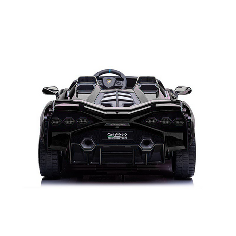 Black 24V Official LX Lamborghini Sian 2-Seater Ride On Car with Music, RC
