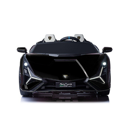 Black 24V Official LX Lamborghini Sian 2-Seater Ride On Car with Music, RC