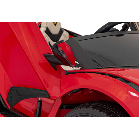 Red 24V Official LX Lamborghini Sian 2-Seater Ride On Car with Music, RC
