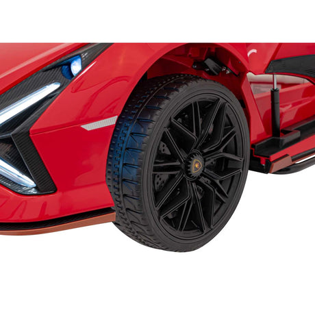 Red 24V Official LX Lamborghini Sian 2-Seater Ride On Car with Music, RC