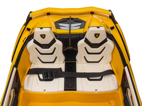 Yellow 24V Official LX Lamborghini Sian 2-Seater Ride On Car with Music, RC