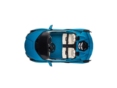 Blue 24V Official LX Lamborghini Sian 2-Seater Ride On Car with Music, RC