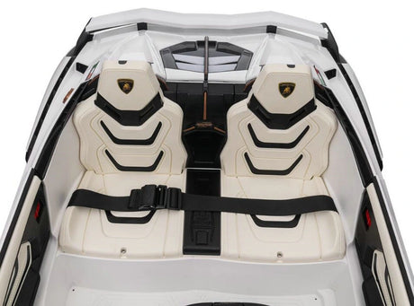 White 24V Official LX Lamborghini Sian 2-Seater Ride On Car with Music, RC