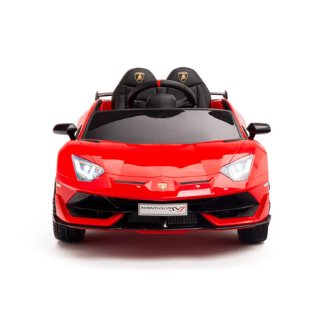 Red 12V Lamborghini SVJ Sport Kids Licensed 1 Seater Ride On Car with Rubber Wheels, Remote