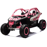 Pink 2x24V/4WD Official Can-Am Maverick Ride on Buggy, LX Performance