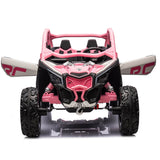 Pink 2x24V/4WD Official Can-Am Maverick Ride on Buggy, LX Performance