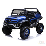 mercedes benz unimog ride on utv for kids leather seat rubber wheels 4 motors kidsvip 25