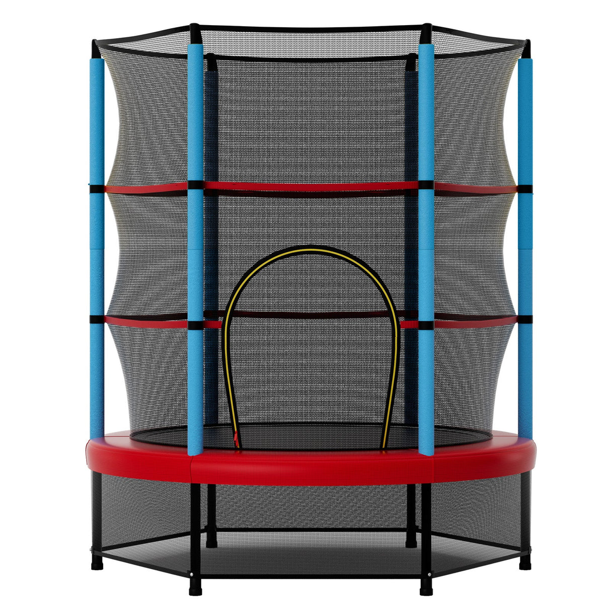 Kids Trampoline Recreational Bounce Jumper with Safety Enclosure Net-Navy