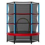 Kids Trampoline Recreational Bounce Jumper with Safety Enclosure Net-Navy
