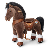 Toddlers Indoor/Outdoor Chocolate Ride-On Pony with Cushioned Seat, Anti-Slip Wheels (Ages 3–4)